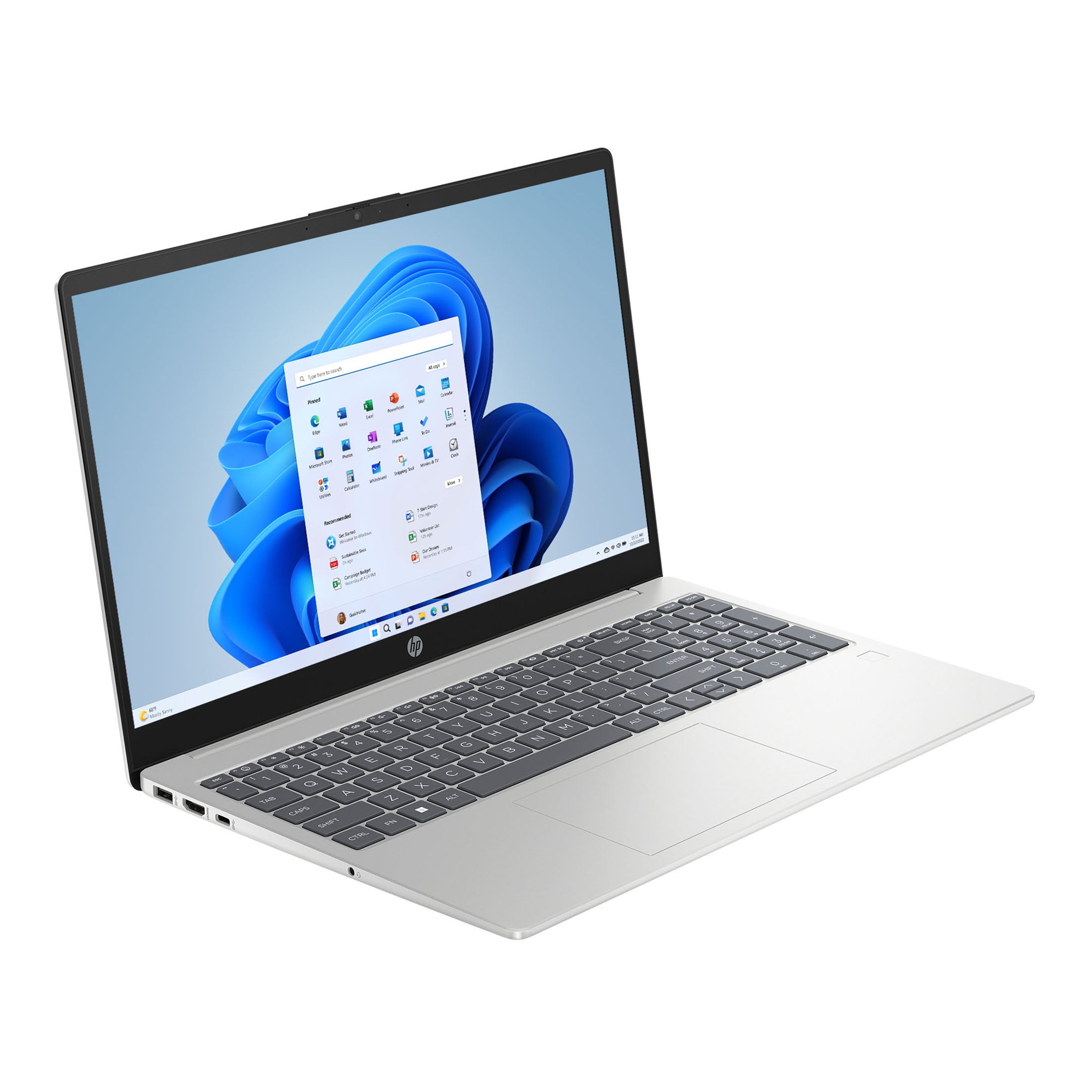 HP 15.6 inch Windows Laptop Intel Core i3-N305 8GB RAM 256GB SSD Natural Silver - Image 4