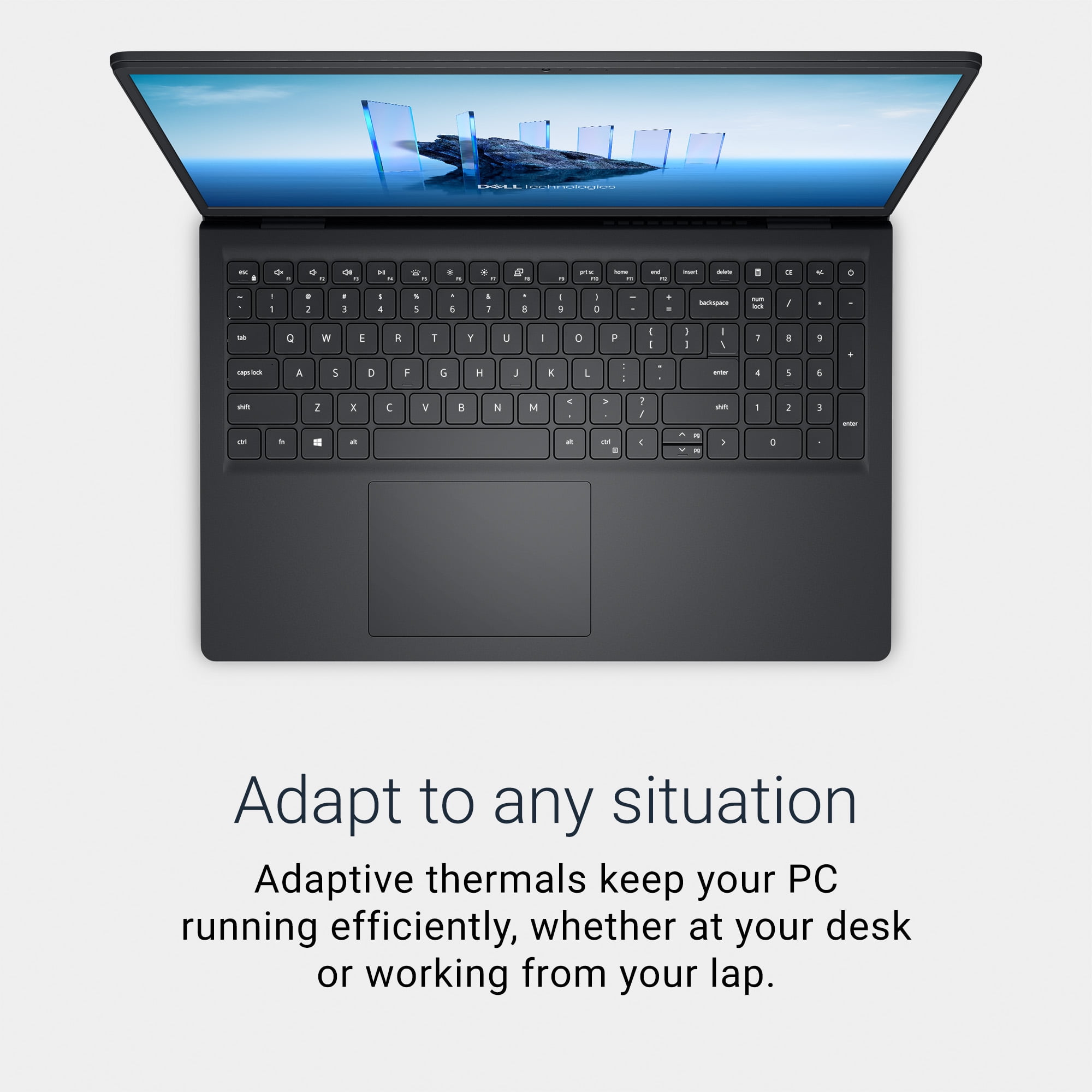 Dell 15 Laptop DC15250 - 15.6-inch FHD, Intel Core 3-100U, 8GB RAM, 512GB SSD, Carbon Black - Image 4