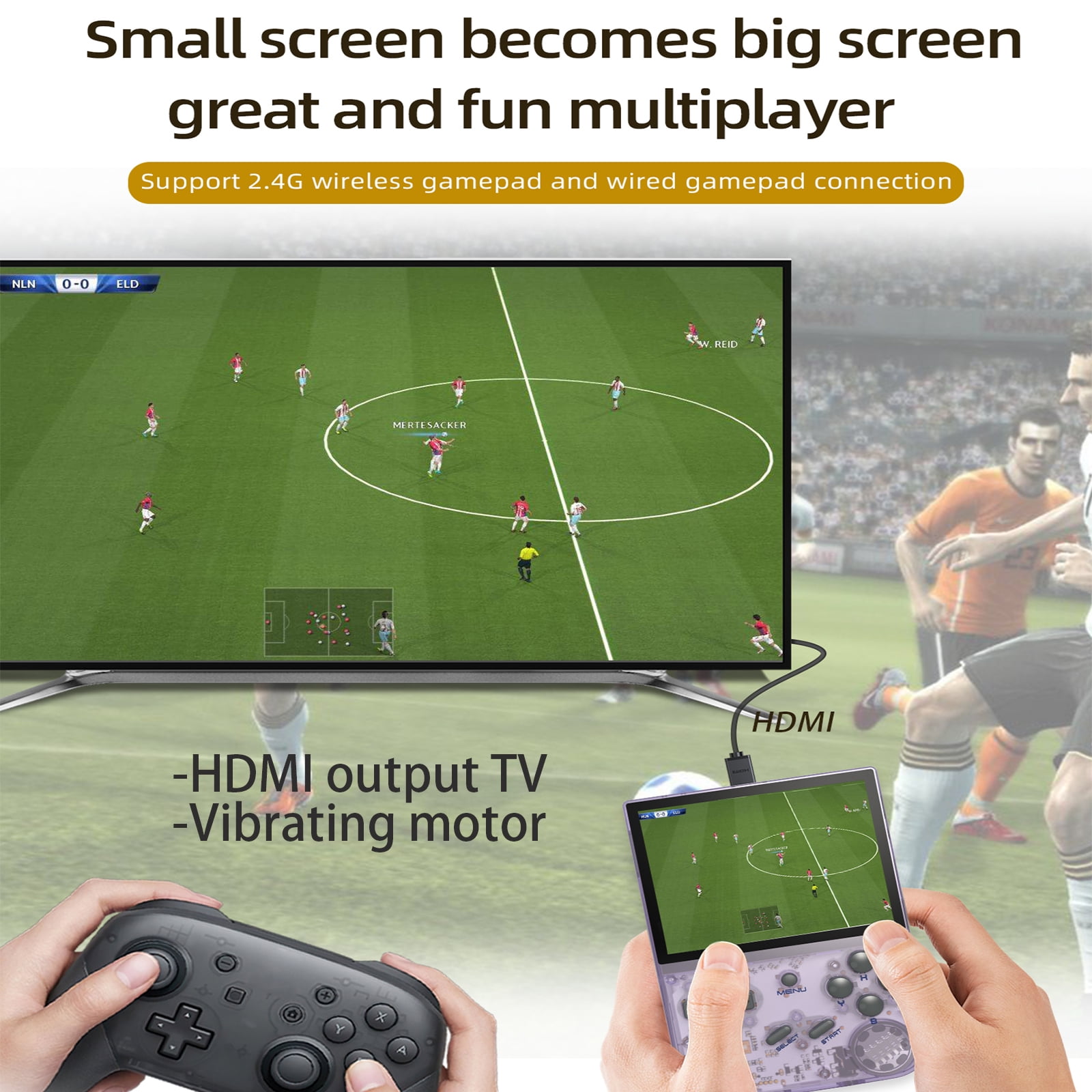 RG35XX Handheld Gaming Consoles ,64GB,Dual System Linux+Garlic , Support HD TV Output Purple - Image 4