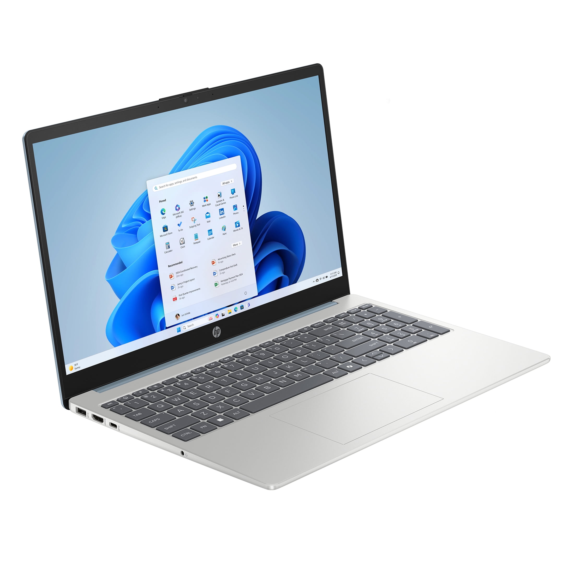 HP 15.6 inch Windows 11 Touch Laptop Intel Core i3-N305 8GB RAM 256GB SSD Moonlight Blue - Image 3