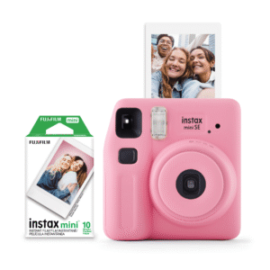 Fujifilm Instax Mini SE Instant Camera with Bonus 10 Pack Mini Film, Pink (Value Pack)