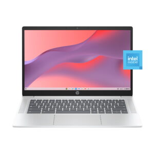 HP 14 inch HD Chromebook Laptop Intel Processor N200 4GB RAM 128GB UFS Glacier Silver