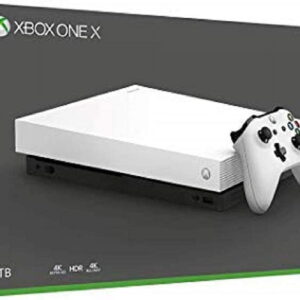 Restored Microsoft Xbox One X 1TB, 4K Ultra HD Gaming Console in White, FMQ-00074 (Refurbished)