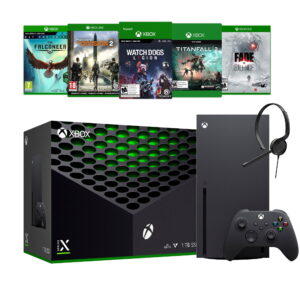 Xbox Series X Latest Flagship 1TB SSD Console Bundle with Five Games and Xbox Chat Headset